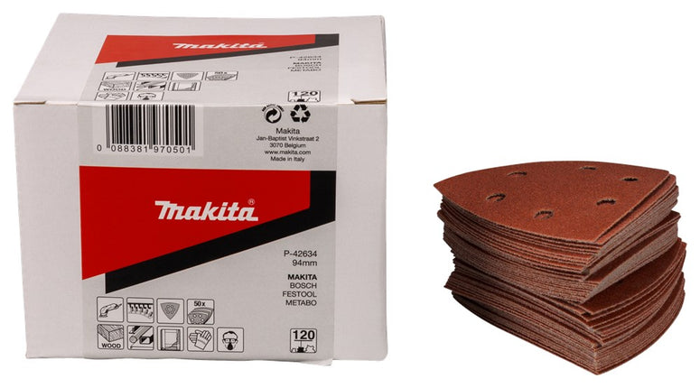 Afbeelding Makita schuurvel 3-k k120 red v. 50 P-42634