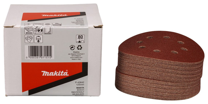 Afbeelding Makita schuurschijf k80 125 red v. 50 P-43642