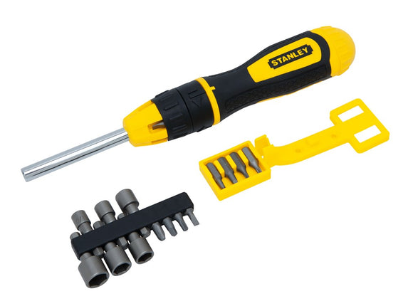 STANLEY MULTIBIT SCHROEVENDRAAIER MET RATEL 20-DELIG
