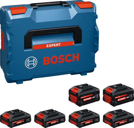Bosch EXPERT EXBA18V 4×4,0Ah + 2×8,0Ah Accupack in L-Boxx - 1600A0373G