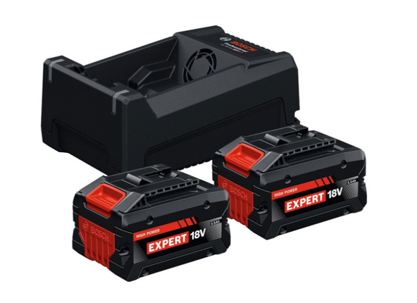 Bosch EXPERT EXBA18V-55 + GAL 12V/18V-80 Accu Starterset 2×5,5Ah - 1600A0373P