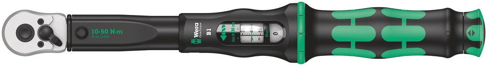 Click-Torque B 1 draaimomentsleutel met omschakelratel, 3/8 duim, 10 - 50 Nm
