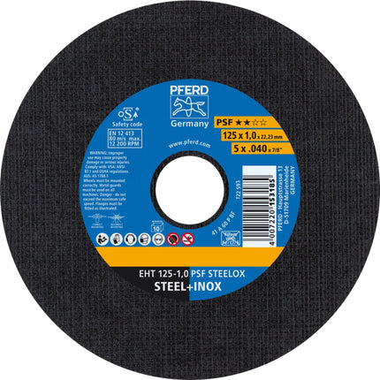 Afbeelding PFERD TOOLS doorslijpschijf, rvs EH/EHT PSF STEELOX