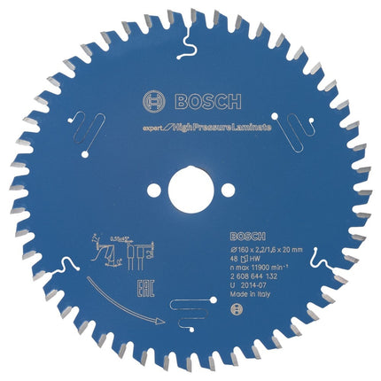 Bosch Cirkelzaagblad Expert High Pressure Laminate 160x20x2,2/1,6mm 48T - 2608644132