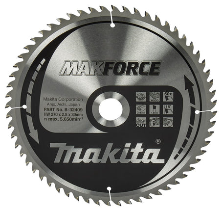 Makita Zaagb Hout 270X30X2,8 60T 15G - B-32409