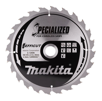 Makita Cirkelzaagblad Hout 270x30x2,15 24T 23G - E-12946