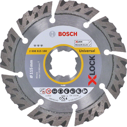 Bosch Expert X-Lock Diamantschijf Multi Material 115 X 2223 X 24 X 12 mm - 2608900669