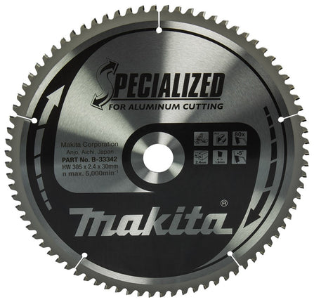 Makita Zaagblad Aluminium 305x30x2,4 80T 5G - B-33342