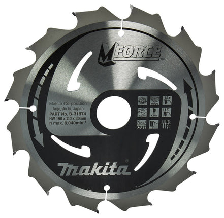 Makita Zaagb Mforce 190X30X2,0 12T15G - B-31974