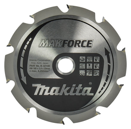 Makita Zaagblad Hout 165x20x2.0 10T 20G - B-32100