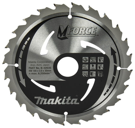 Makita Zaagb Mforce 185X30X2,0 24T15G - B-32035