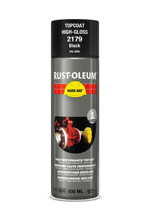 RUST-OLEUM® Hard Hat Deklaag - Zwart RAL 9005 - 500ml - 2179