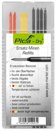 Pica Marker LYRA PICA VULLINGSET 8 ST. GEEL ROOD ZWART