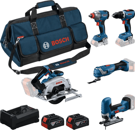 Bosch Set met 5 18V Machines GSR+GDX+GKS+GOP+GST - 0615A500BV (Bosch gereedschapset)