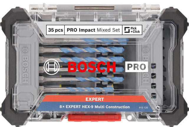 Bosch PRO IMPACT bits + MC boren 35-delig in Display - 2608521U82