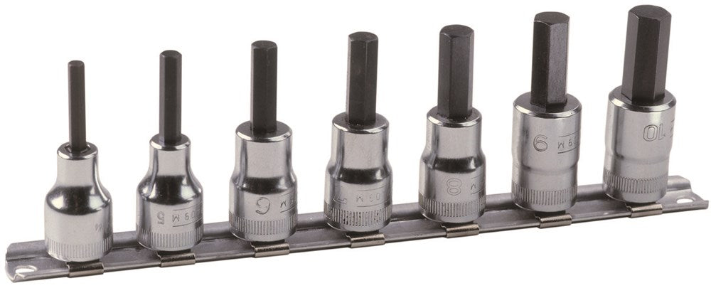 BAHCO DOPSLEUTELSET 3/8 HEX RAIL 7D