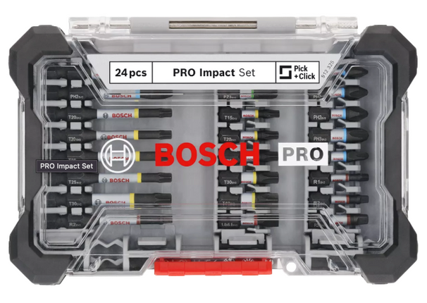 Bosch PRO IMPACT Schroefbitset 24-delig in Display - 2608521U75