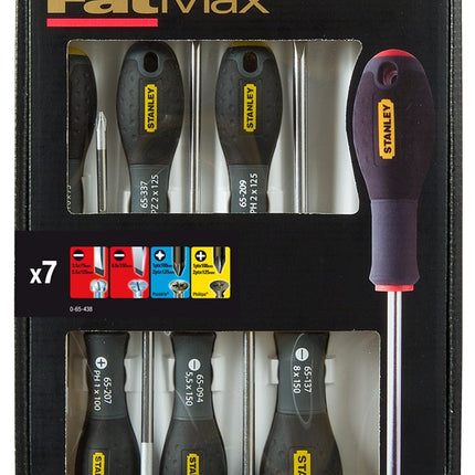 STANLEY FATMAX SCHROEVENDRAAIERSET 7-DELIG - STANDAARD/PARALLEL/PHILLIPS/POZIDRI