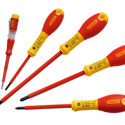 Afbeelding STANLEY fatmax® vde 6-delige schroevendraaierset - pozidriv 0-65-443