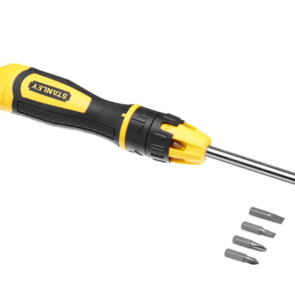 Afbeelding STANLEY multibit schroevendraaier met ratel 0-68-010