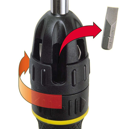 Afbeelding STANLEY multibit schroevendraaier met ratel 0-68-010