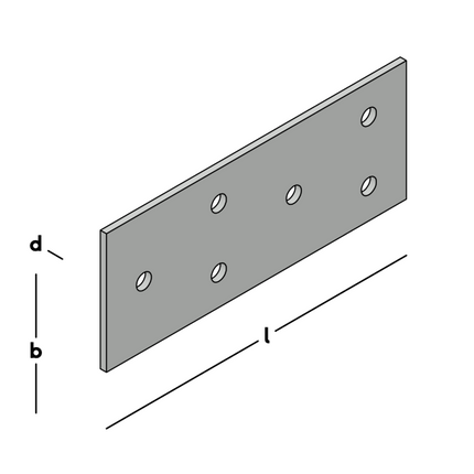 GB Koppelplaat 40x100x2mm SV/7x5 - 01422.0100