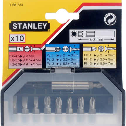 STANLEY ASSORTIMENT BITS 10 DELIG