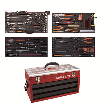 Afbeelding BAHCO metalen koffer + inlays gevuld 1483KHD3RB-FF5