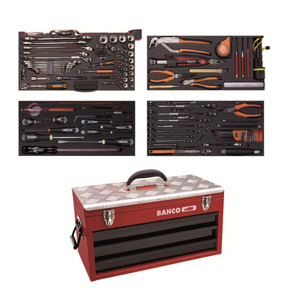 Afbeelding BAHCO metalen koffer + inlays gevuld 1483KHD3RB-FF5