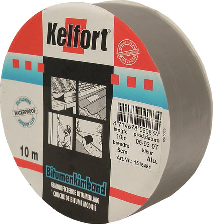 Bitumenkimband aluminiumkleurig Kelfort