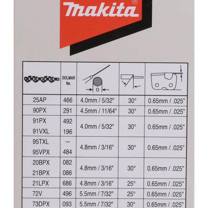 Makita Ketting 092 Rnd 3/8x1,3 S56 - 191H12-3