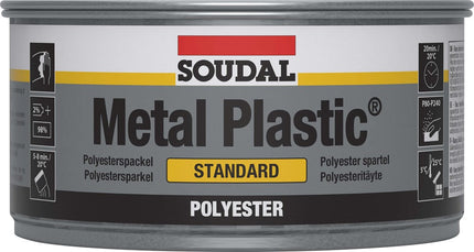 SOUDAL METAL PLASTIC BLACK 2KG BLIK     GRIJZE POLYESTER PLAMUUR