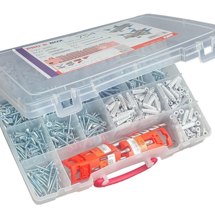 SPIT ASSORTIMENTBOX PRO6 754 DELIG      PLUGGEN, SCHROEVEN EN 4 BOREN