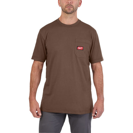 MILWAUKEE® MILWAUKEE WTSSBR XXL WORK T-SHIRT SHORT SLEEVE BROWN XXL