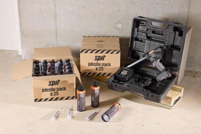 SPIT PACK VIPER 50 TUBES 410ML          + 18V INJECTEERPISTOOL + ACCU EN LADER