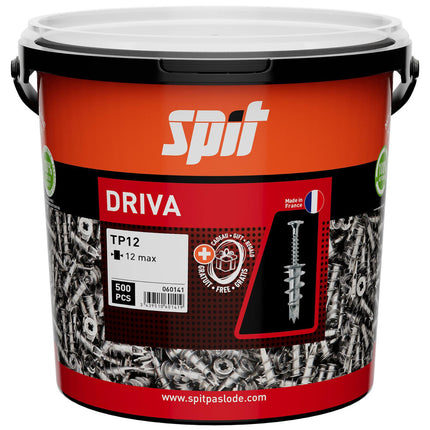 SPIT DRIVA TP12 GIPSPLAATPLUG - 500 ST. (+ SCHROEF) (500 STUKS IN ECO EMMER)