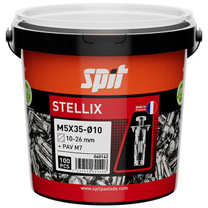 SPIT STELLIX HOLLEWANDPLUG M7/35 100 ST.MET SCHROEF - 100 STUKS IN ECO EMMER