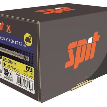 SPIT TAPCON HFL XTREM BETONSCHROEF 8X80 RVS A4 - 50 ST