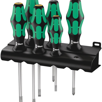 334/355/6 Schroevendraaierset Kraftform Plus Lasertip + Houder, 6 -delig