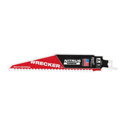 Afbeelding MILWAUKEE® multi materiaal reciprozaagblad sawzall wrecker nitrus carbide Multi Material: Wrecker with NITRUS carbide teeth