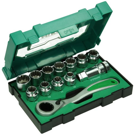 HiKOKI 13-delige 1/2" Doppenset met Ratel - 40030033-M