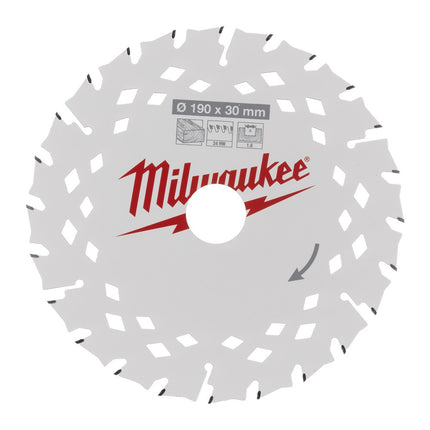 Afbeelding MILWAUKEE® cirkelzaagblad hout 190 x 30 x 1,8 atb 24t Circular Saw Blade - Wood