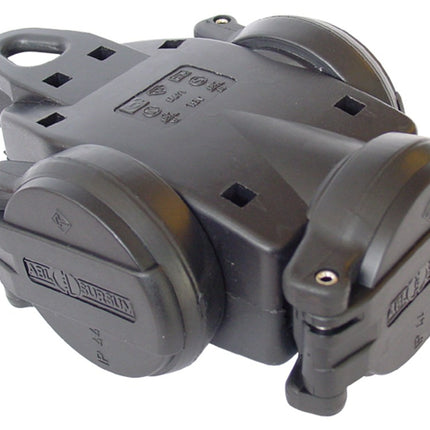 Afbeelding Connectra hangcontactblok volrubber 3-voudig