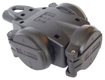 Afbeelding Connectra hangcontactblok volrubber 3-voudig