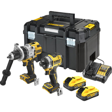 DEWALT DCK2200H2T-QW 18V XR Premium twin kit met DCD1007 + DCF860 – 2x 5.0Ah accu in TSTAK html Kopiëren Bewerken (accu klopboormachine)