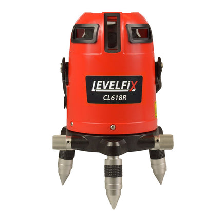 LEVELFIX CL618R MULTI LIJNLASERSET ROOD GEMOTORISEERD MET STATIEF 1,5M