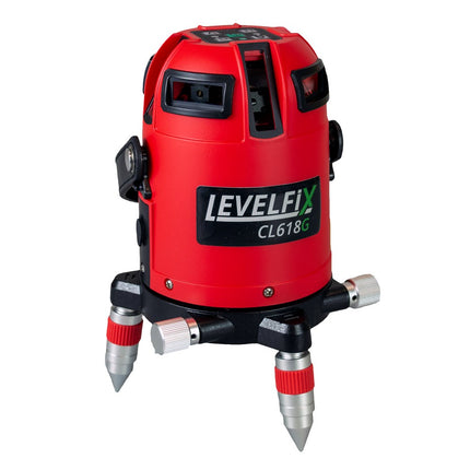 LEVELFIX CL618G MULTI LIJNLASERSET GROENGEMOTORISEERD MET STATIEF 1,5M