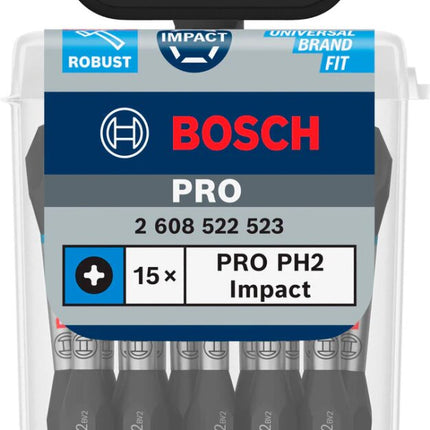 Bosch 15 PRO BITS IMPACT PH2 55MM