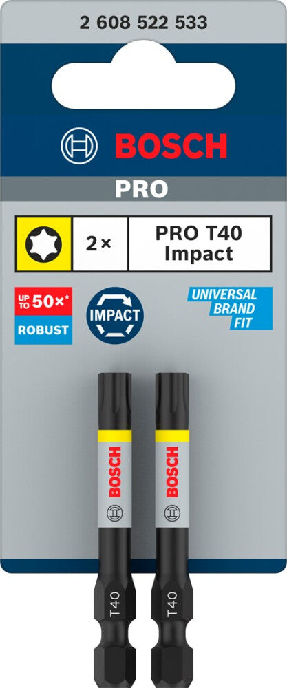 Bosch 2 PRO BITS IMPACT T40 55MM