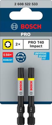 Bosch 2 PRO BITS IMPACT T40 55MM